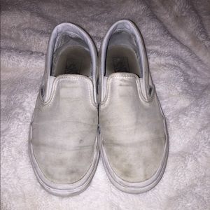 White slip on vans